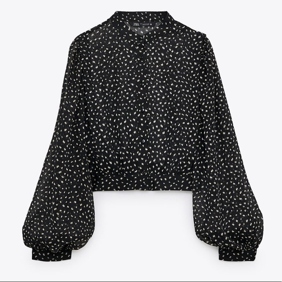New ZARA cropped blouse - Picture 2 of 3